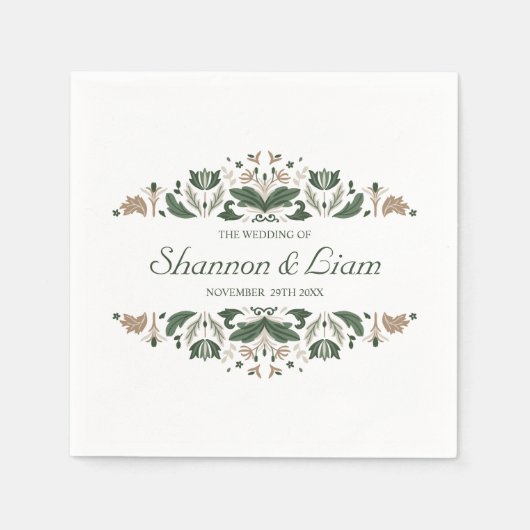 ケルト結び目模様 |アイリッシュモダンカスタムウェディング スタンダードカクテルナプキン (正面)