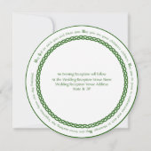 ケルト結び目模様·サークル·アイ結婚ル賛美ランド 招待状 (裏面)