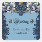 ケルト結び目模様 スクエアシール (正面)