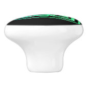 ケルト結び目模様 – スクエアブルーグリーンノブ セラミックノブ (側面)