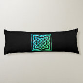 ケルト結び目模様 – スクエアブルーグリーン ボディピロー (裏面)