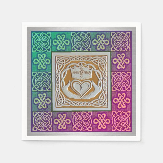 ケルト結び目模様 スタンダードカクテルナプキン (正面)