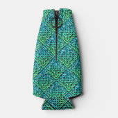 ケルト結び目模様 – ダイヤモンドブルーグリーン ボトルクーラー (裏面)