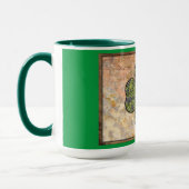 ケルト結び目模様 – フォーリーフクローバー マグカップ (左)