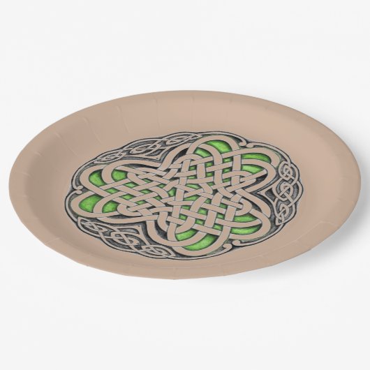 ケルト結び目模様 ペーパープレート (アングル)