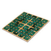 ケルト結び目模様 – マラカイトと金ゴールド タイル (側面)