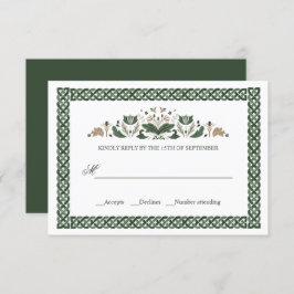 ケルト結び目模様 |モダンフローラアイリッシュ結婚ズ 招待状