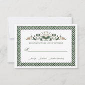 ケルト結び目模様 |モダンフローラアイリッシュ結婚ズ 招待状 (正面)