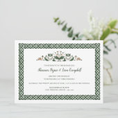 ケルト結び目模様 |モダンフローラアイリッシュ結婚ズ 招待状 (スタンド正面)