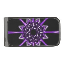 ケルト結び糸細工のスターマネークリップ ガンメタルマネークリップ