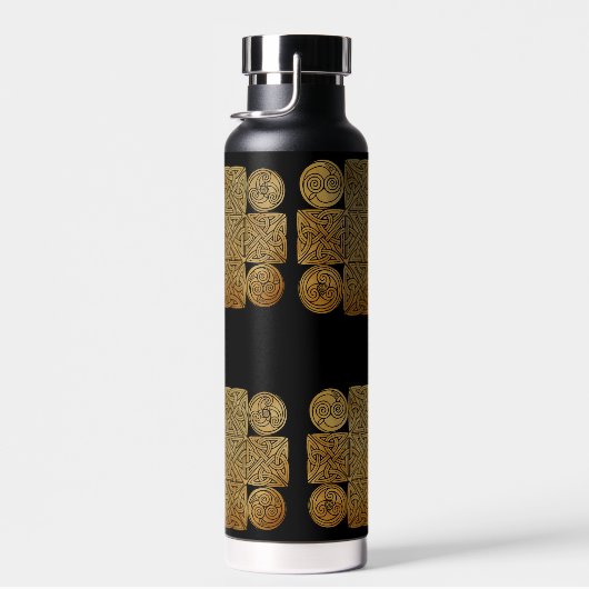 ケルト結び糸細工クロスパーソナライズされた ウォーターボトル (右面)
