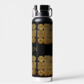 ケルト結び糸細工クロスパーソナライズされた ウォーターボトル (背面)