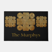 ケルト結び糸細工クロスパーソナライズされた ドアマット (正面)