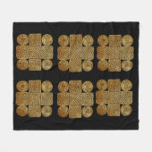 ケルト結び糸細工クロス フリースブランケット (正面(横))