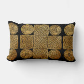 ケルト結び糸細工クロス ランバークッション (正面)