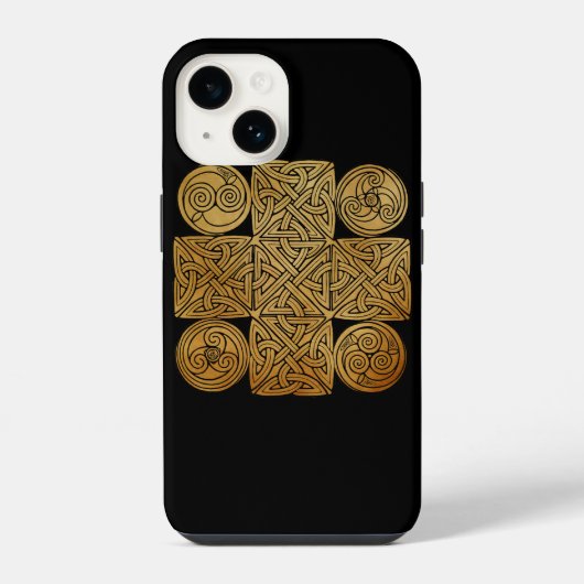 ケルト結び糸細工クロス iPhoneケース (裏面)