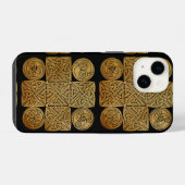 ケルト結び糸細工クロスSpeckiPhone 13ケース iPhoneケース (裏面横)
