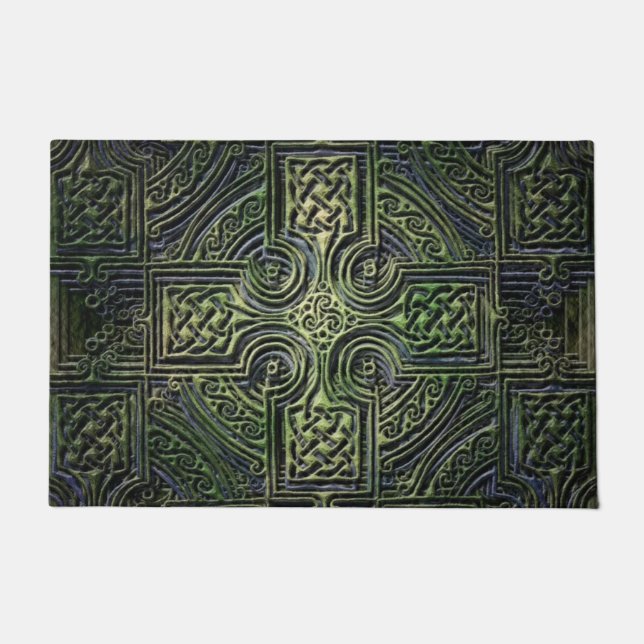 ケルト結び糸細工セントパトリックズデー ドアマット (正面)