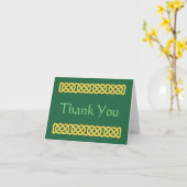 ケルト結び糸細工バンドサンキューカード カード (黄色い花)