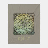 ケルト結び糸細工マンダラパーソナライズされた フリースブランケット (正面)
