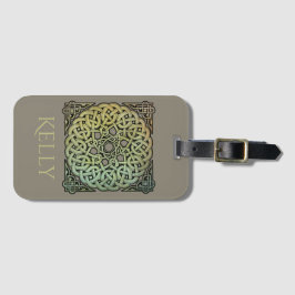 ケルト結び糸細工マンダラパーソナライズされた ラゲッジタグ