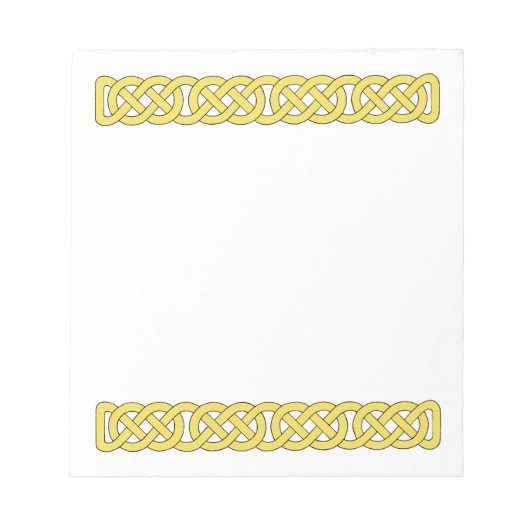 ケルト結び糸細工帯 ノートパッド (正面)