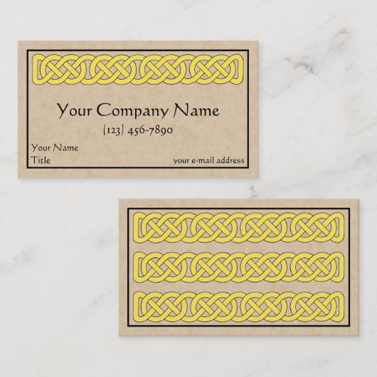 ケルト結び糸細工帯 名刺 (正面/裏面)