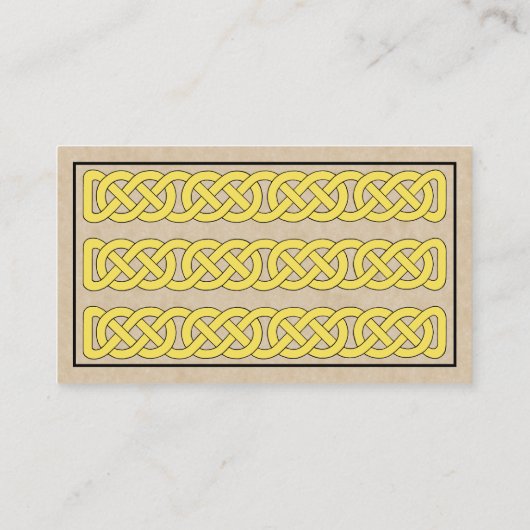 ケルト結び糸細工帯 名刺 (裏面)