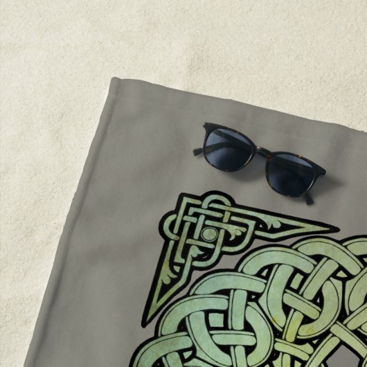 ケルト結び糸細工曼荼羅 ビーチタオル (インサイチュ)