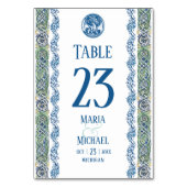 ケルト結び糸細工結婚ドラゴンのテーブル番号カード テーブルナンバー (裏面)