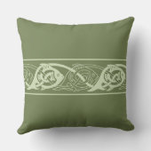 ケルト結び糸細工魚の緑 クッション (裏面)