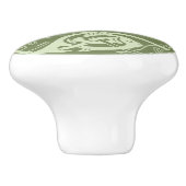 ケルト結び糸細工魚の緑 セラミックノブ (側面)