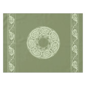 ケルト結び糸細工魚の緑 テーブルクロス (正面(横))