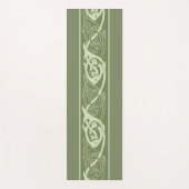 ケルト結び糸細工魚の緑 ヨガマット (正面)