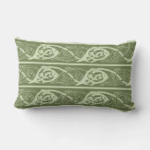 ケルト結び糸細工魚の緑 ランバークッション (裏面)