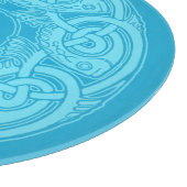 ケルト結び糸細工魚の青 カッティングボード (角)