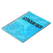 ケルト結び糸細工魚の青 ノートブック (左側)