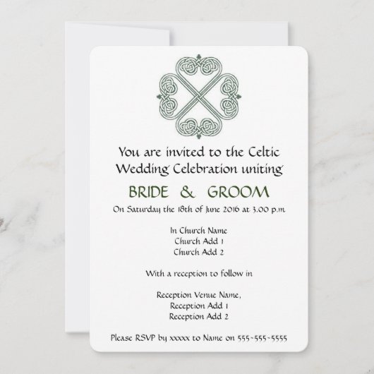 ケルト結婚お祝い招待状 招待状 (正面)