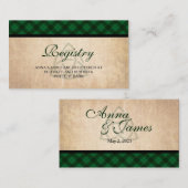 ケルト結婚ックの登記簿 エンクロージャーカード (正面/裏面)