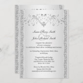 ケルト結婚銀の記念日フローラ 招待状 (正面/裏面)