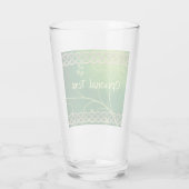 ケルト緑のノット葉と タンブラーグラス (裏面)