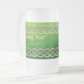 ケルト緑のノット葉と フロストグラスビールジョッキ (正面左)