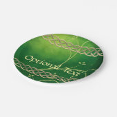 ケルト緑のノット葉と ペーパープレート (アングル)