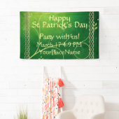 ケルト緑のノット葉と 横断幕 (インサイチュ)