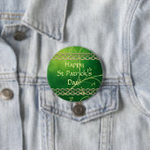 ケルト緑のノット葉と 缶バッジ (インサイチュ)