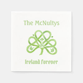 ケルト緑の水の色シャムロック スタンダードカクテルナプキン