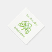 ケルト緑の水の色シャムロック スタンダードカクテルナプキン (角)