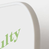 ケルト緑水カラーシャムロックカスタム ピックルボールラケット (左詳細)