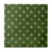 ケルト緑金ゴールドトリプルスパイラル タイル (正面)