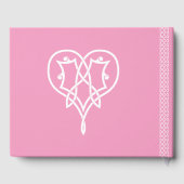 ケルト織りハートインペタルピンクゲストブック ゲストブック (裏面)